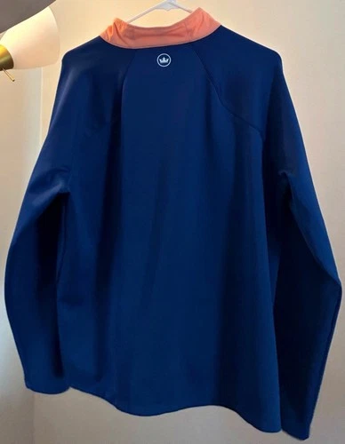 Peter Millar Merge Hyperlight Hybrid Jacket Men's Medium Navy Peach Quilted Full image 2