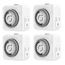 Timers for Electrical Outlets Indoor, 24-Hour Plug-in Mechanical Outlet Timer...