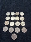 17 Silver Roosevelt Dimes 90% Silver Circulated  1946 to 1963@@@ RD-7