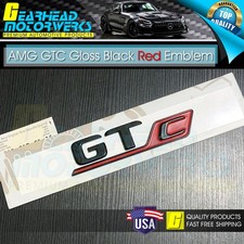 Amg Gtc Gt C Emblem Gloss Black Red 3d Trunk Lid Rear Badge For Mercedes Benz Oe