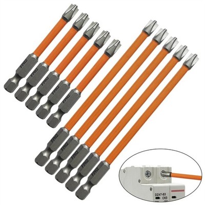 5PC FPH2 Impact Screwdriver Bit Set-S2 Steel 65mm & 110mm Slotted Heads 2026 NEW