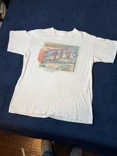 Vtg 1995 Manhattan Beach Track Club T Shirt Adult Sz M Made In USA White