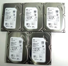 Lot of 5 Seagate Barracuda ST500DM002 500 GB SATA III 3.5 in Desktop Hard Drive