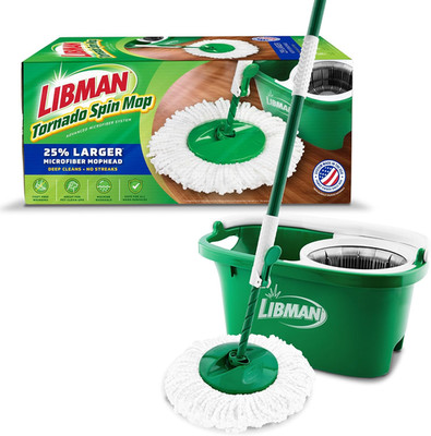 Libman Tornado Spin Mop System | Mop and Bucket with Wringer Set | Mops for Floo