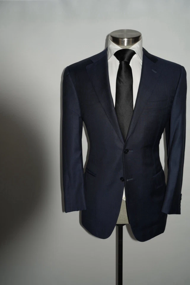 Traje Chaqueta Blazer Canali Exclusivo Para Hombre 40R 50EU Azul Marino Hecho en ITALIA BONITO Foto 3 de 4