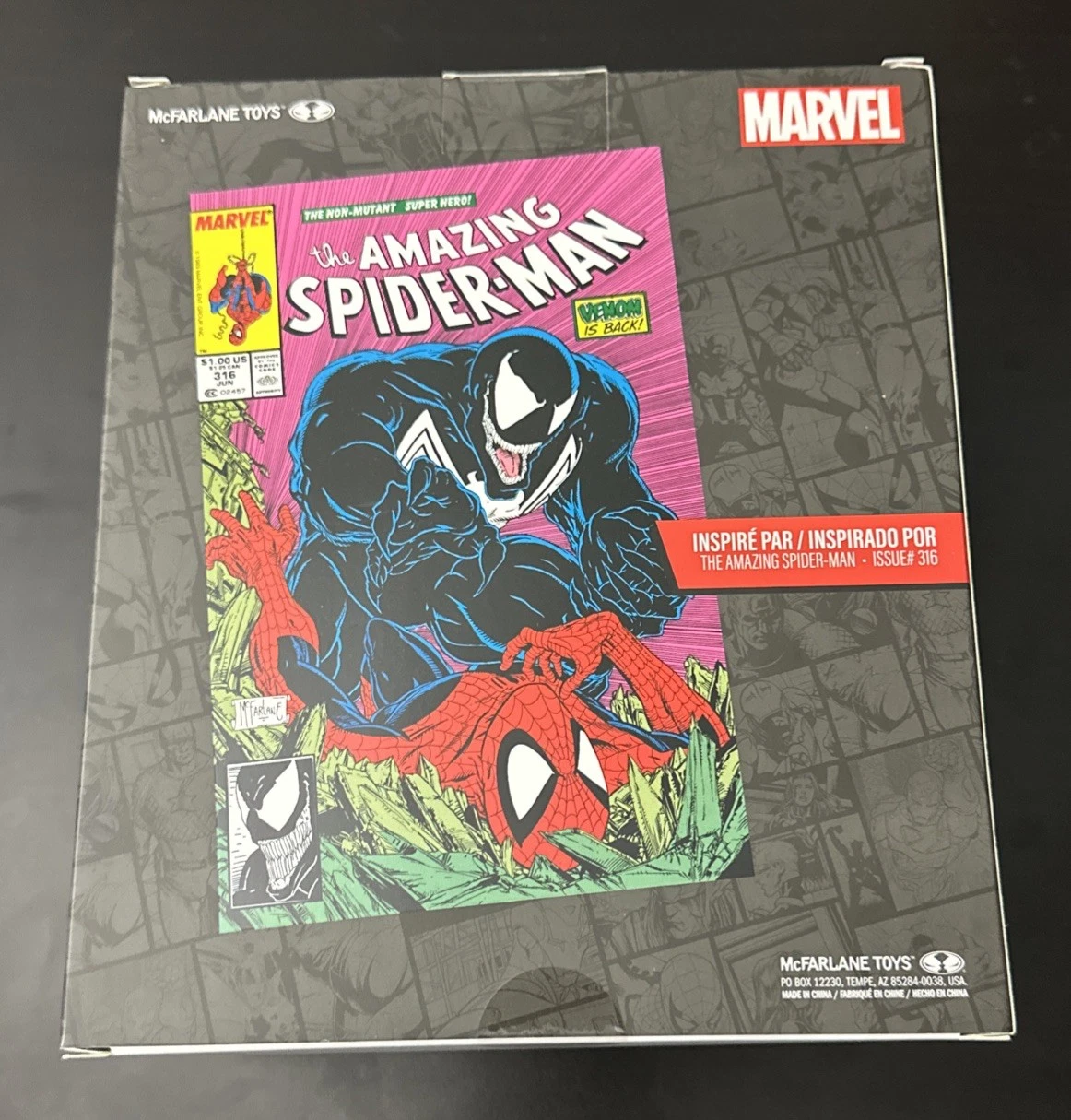 McFarlane Marvel Venom Statue, The Amazing Spider-Man #316, Cracked Case Plastic - product detail image 5