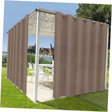 Waterproof Indoor Outdoor Curtains for Patio 100"W x 84"L Pack of 1 Khaki