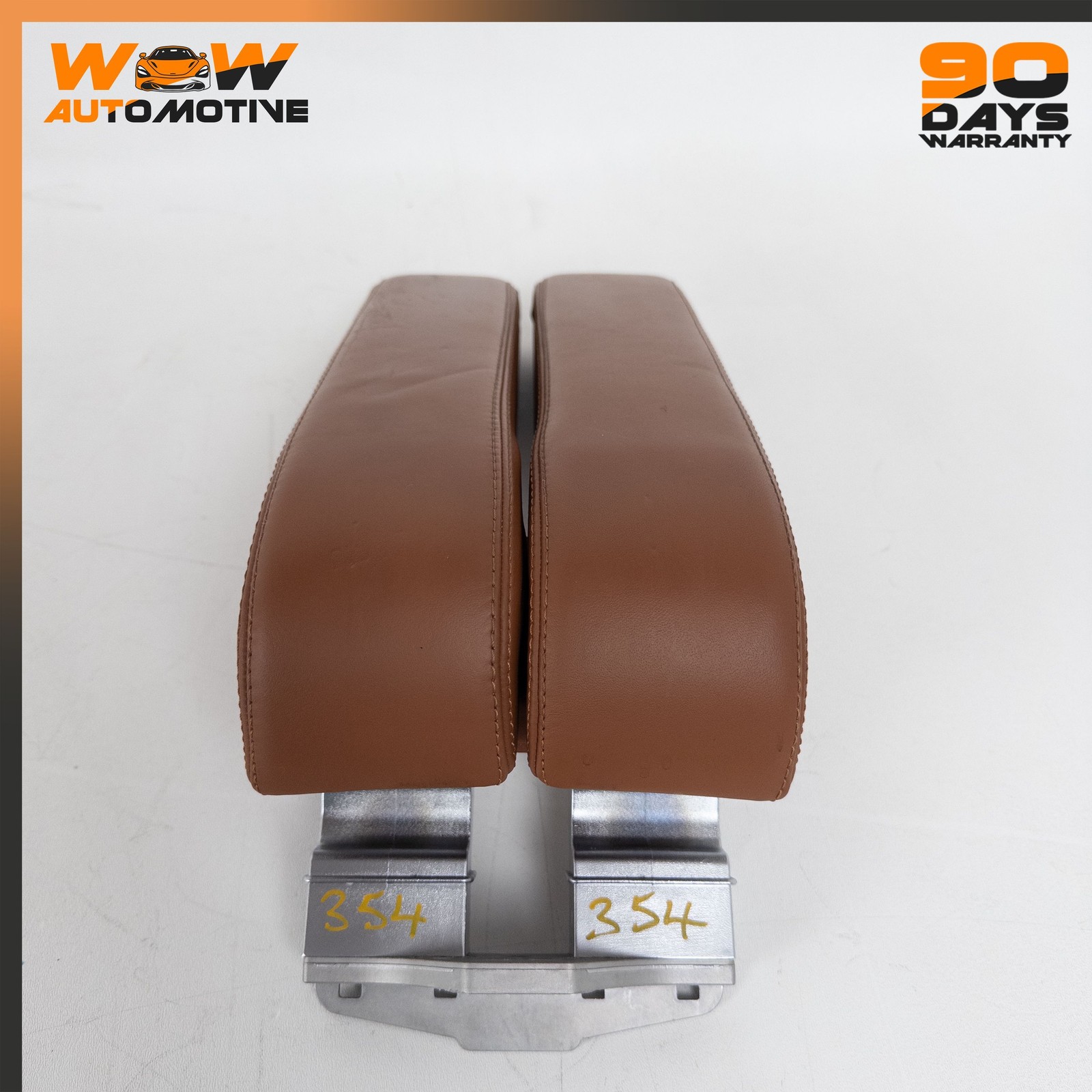 06-19 BENTLEY FLYING SPUR FRONT LEFT RIGHT CENTER CONSOLE ARMREST BROWN SET OEM