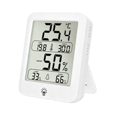 Smart Indoor Thermometer and Humidity Monitor with Backlit 3.6 Inch Screen