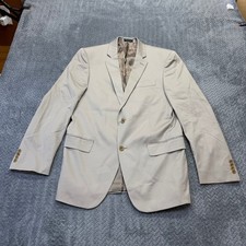 John Varvatos USA Blazer Men 38R Tan Beige Cotton Lyocell Blend Sport Coat 2-Btn