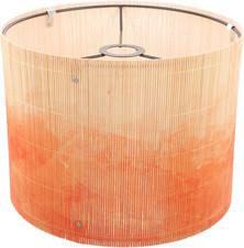 Gradient Bamboo Lamp Shades, E27 Chandelier Lampshade Vintage Drum Lamp Shade Eu