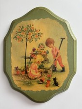 Vintage 1970 s Wooden Decoupage Wall Decor  G...