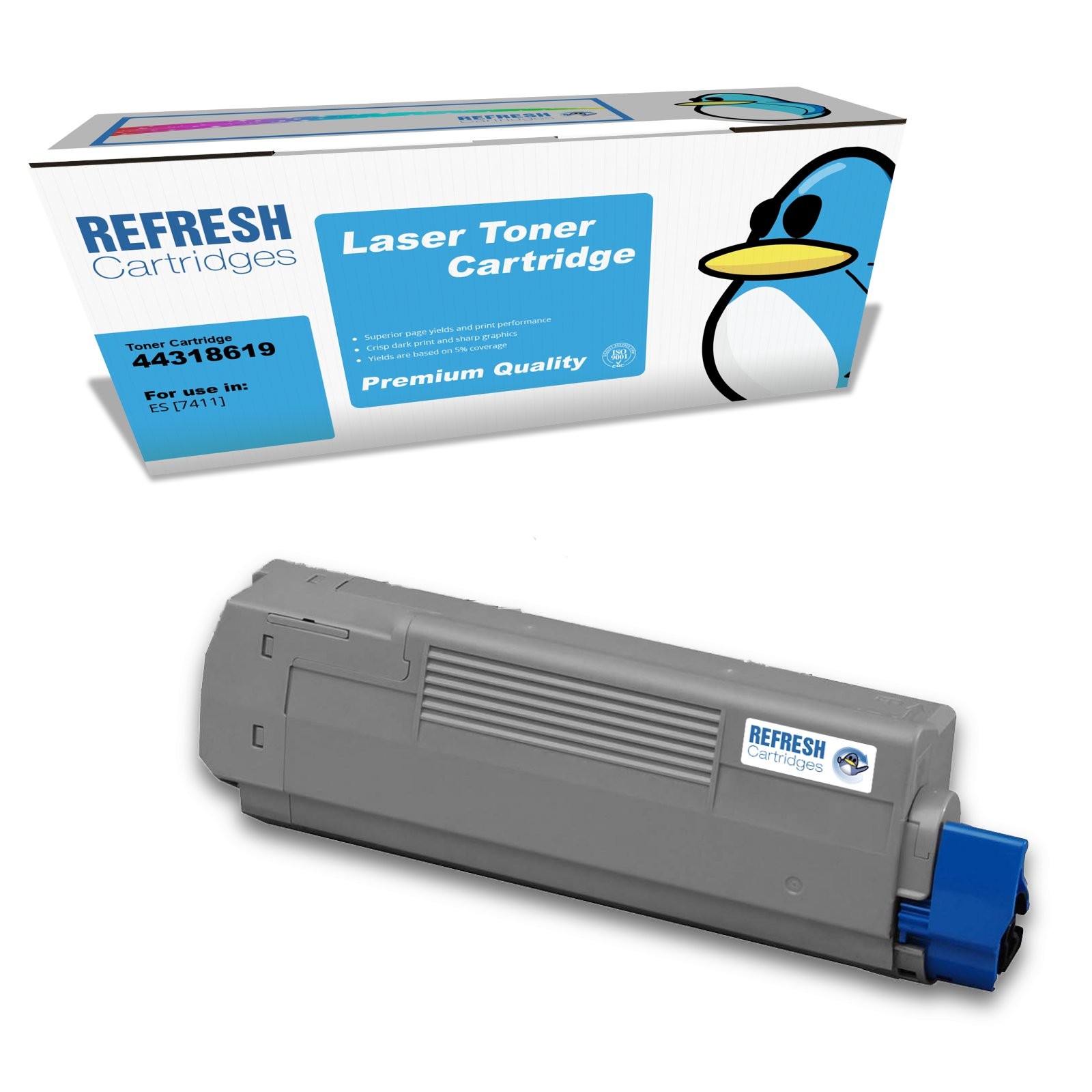 Refresh Cartridges Cyan 44318619 Toner Compatible With OKI Printers