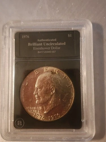 Eisenhower 1976 Dollar $1 Authenticated Brilliant Uncirculated ...