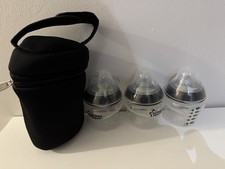 3 Tommee Tippee Bottles And Insulated  Bag￼