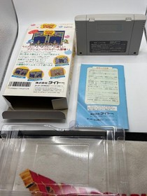 SFC Puzzle Bobble TAITO Super Famicom w/box Instruction Tested