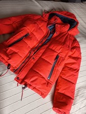 Herren Winterjacke L mit Kapuze Orange Gr. L Top Zustand