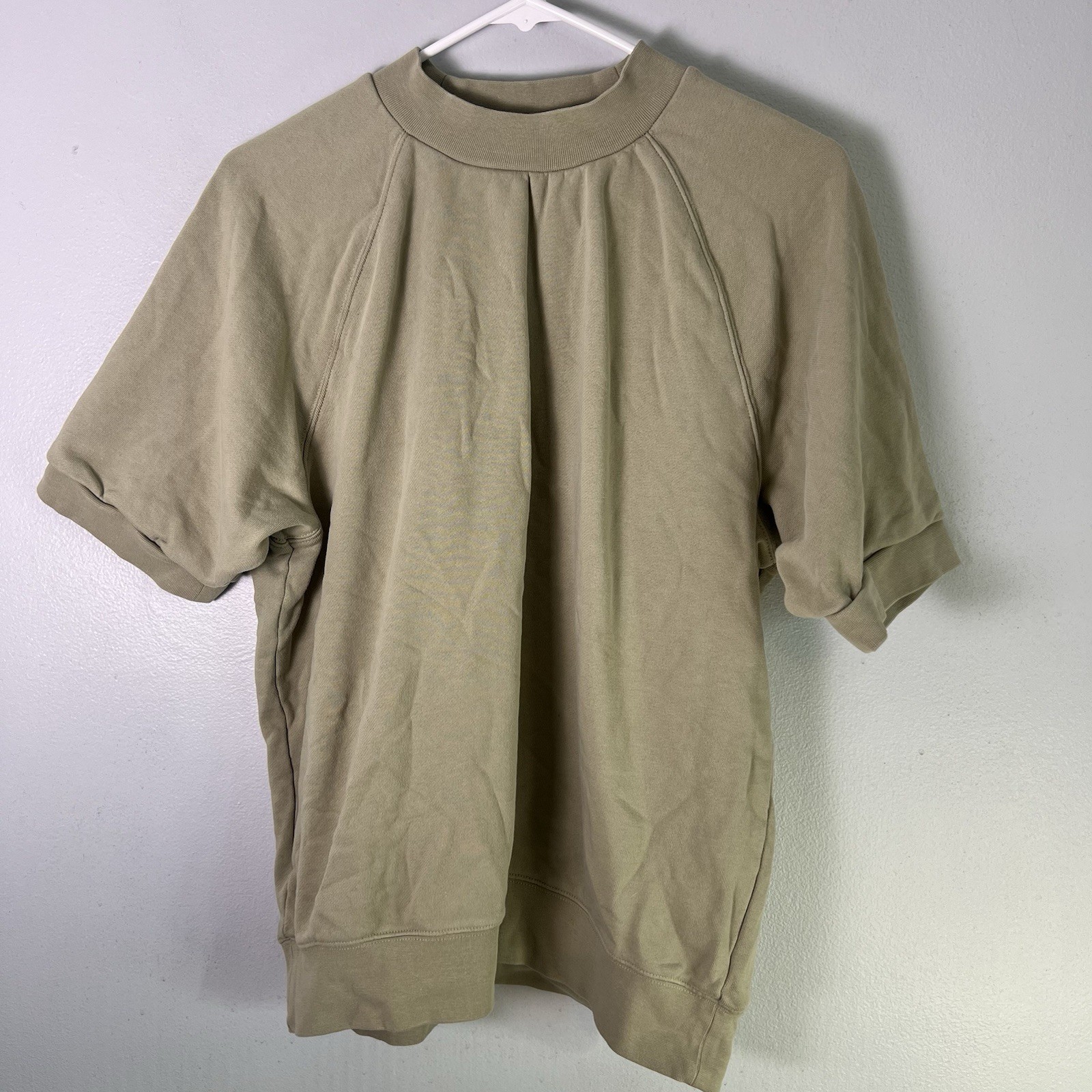 Fear Of God Essentials Men's Sz S Green French Terry Short Sleeve Sweatshirt thumbnail 5