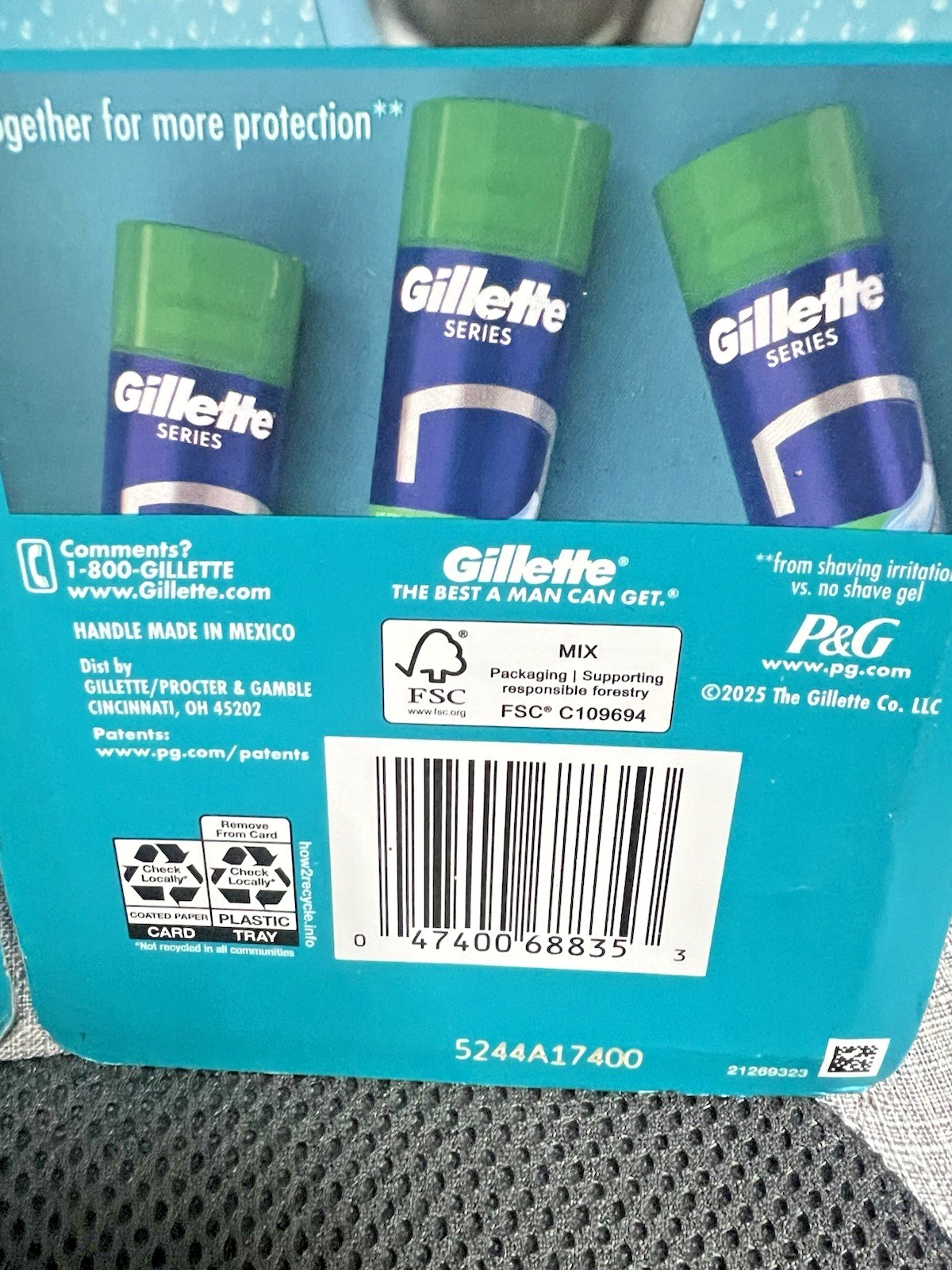 2 PACK Gillette Mach 3 -  2 Razor Handles and 12 Refills Cartridges free ship