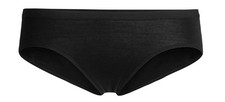 ICEBREAKER Womens merino wool mix Siren hipkini knickers pants underwear Black