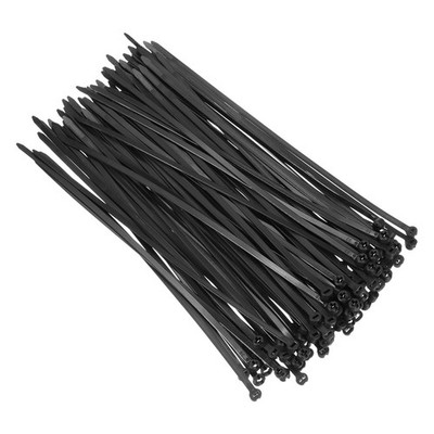200Pcs Push Mount Zip Ties 10 Inch Cable Zip Tie Mounts Nylon, Black