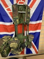 British Army DPM Webbing Set Inc Respirater Pouch And 3 Other Pouches 