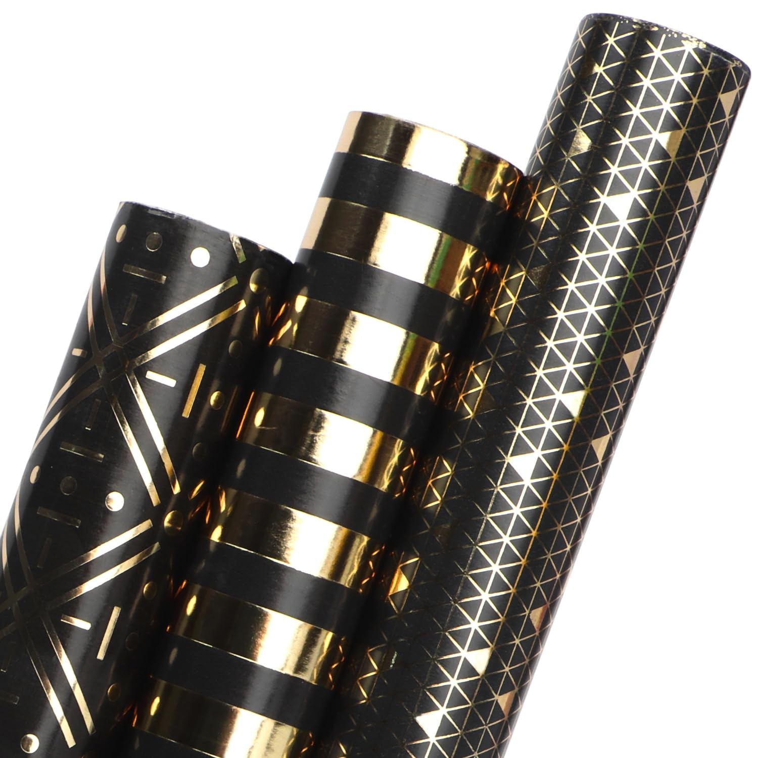 Black And Gold Gift Wrapping Paper For Men Fathers Da...