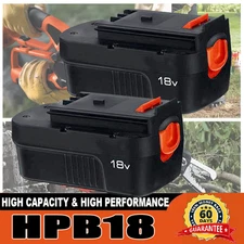 2-Pack 18V for Black + Decker HPB18 18 Volt 4.8Ah Battery HPB18-OPE 244760-00