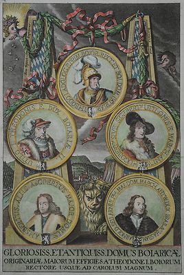 Dietfurt - Copperplate Engraving From Fortitudo Leonina '' Max Emanuel - 1715 -