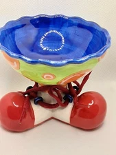 Fitz And Floyd Handcrafted Candy/Trinket Dish W/Shoe Base