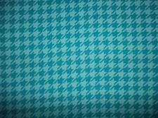 Handcrafted flannel fitted crib/ sheet HOUNDSTOOTH lt.turquoise,unisex