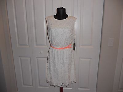NWT VINCE CAMUTO FLORAL LACE LIGHT CREAM SLEEVELESS DRESS SIZE MEDIUM | eBay