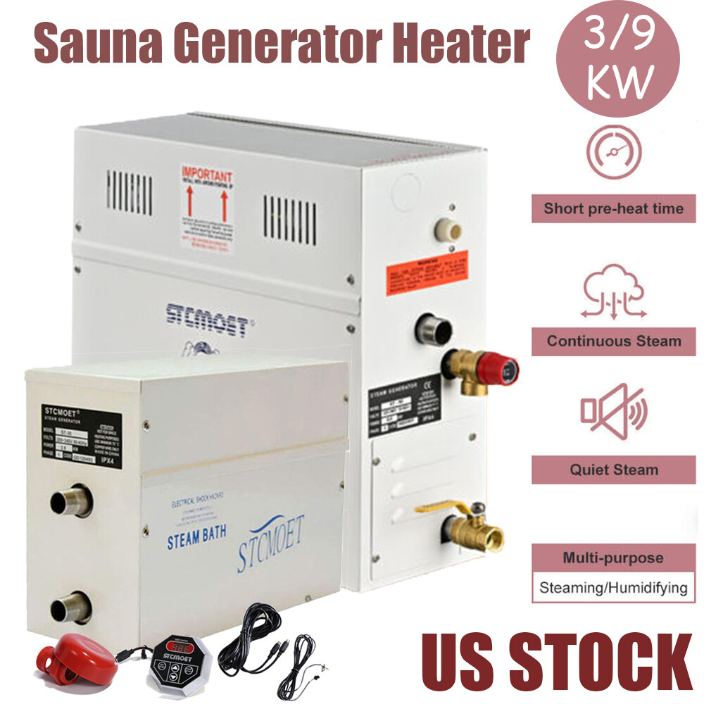 3KW 9KW Steamer Generator for Shower Bathroom Sauna Machine 220V 240V US STOCK-image