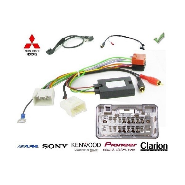Commande au volant pour Mitsubishi Lancer EVO 10 et autoradio Pioneer