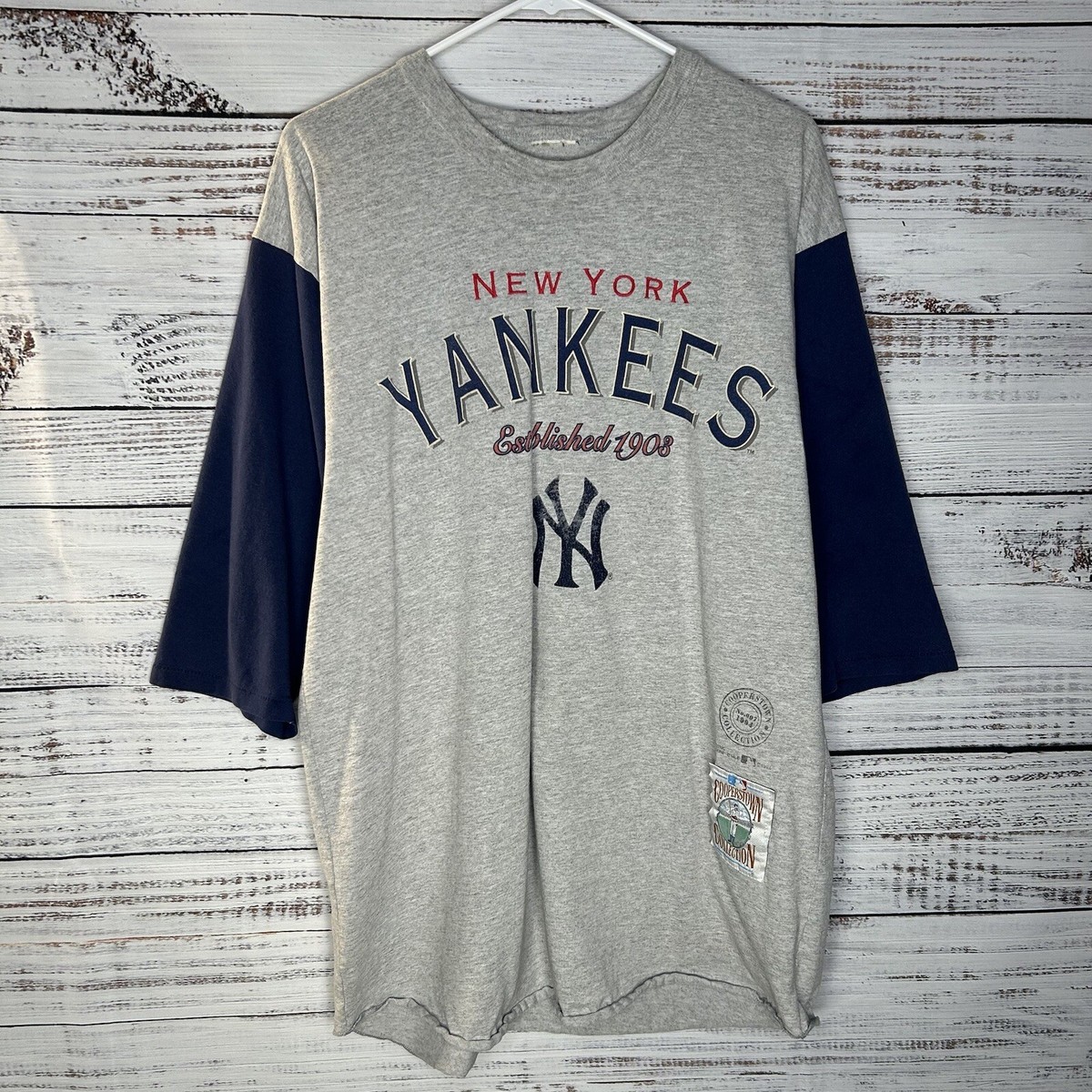 Vintage New York Yankees Cooperstown Collection 3/4 Sleeve 