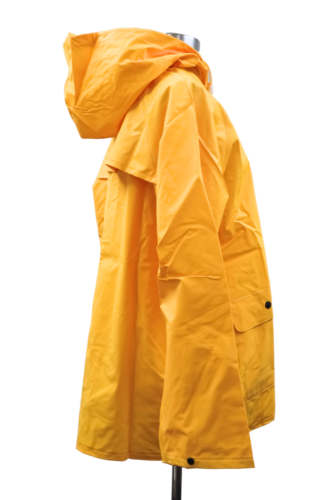 Size - Med Yellow Heavy Weight PVC Rain Jacket Model 7040-JA by 2W INTERNATIONAL - Picture 1 of 10