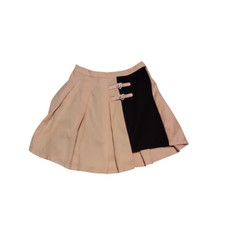 Y2K Hot Topic Skirt M Pink Black Heart Buckle Pleated Steam Punk Preppy School