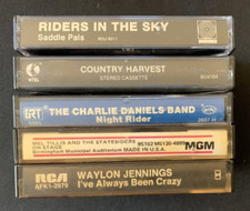 Country Western Cassettes Jennings, Daniels... 80s Lot of 5 Used Good