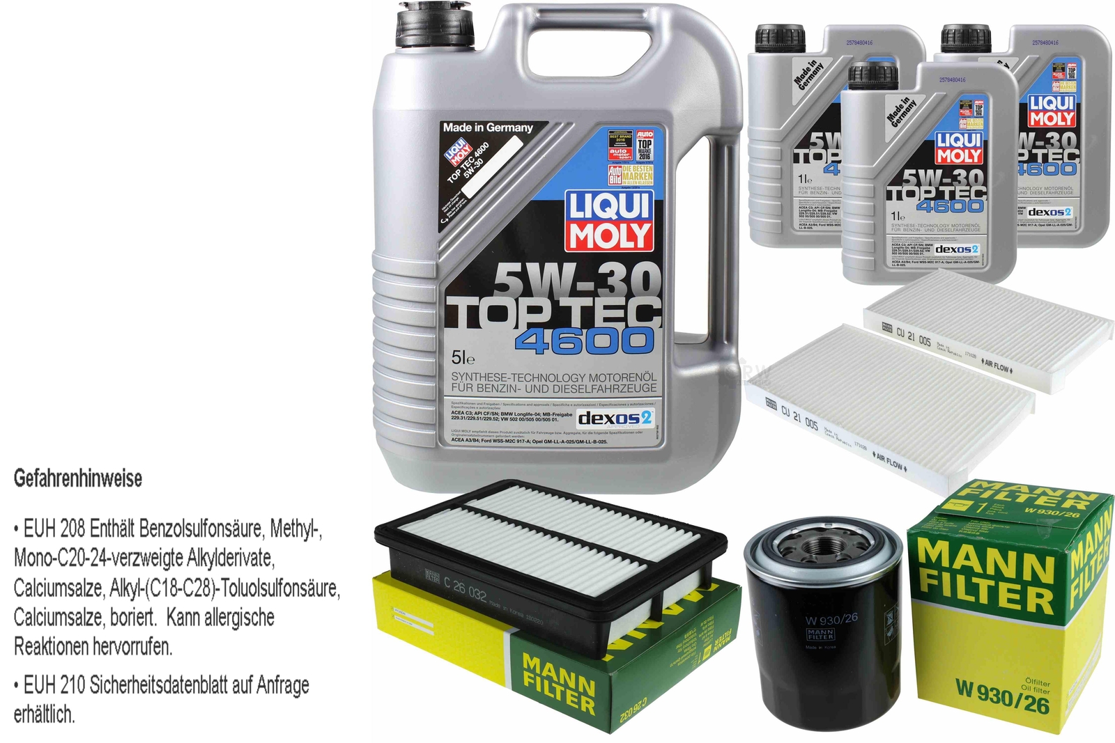 Kit para Inspección Filtro Liqui Moly Aceite 8L 5W-30 Hyundai H-1 Viaje Tq 2.5