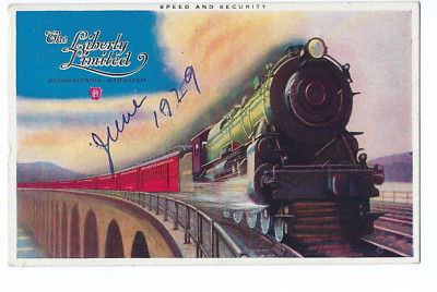 The Liberty Limited Pennsylvania Railroad Pullman Train Postcard, White Border