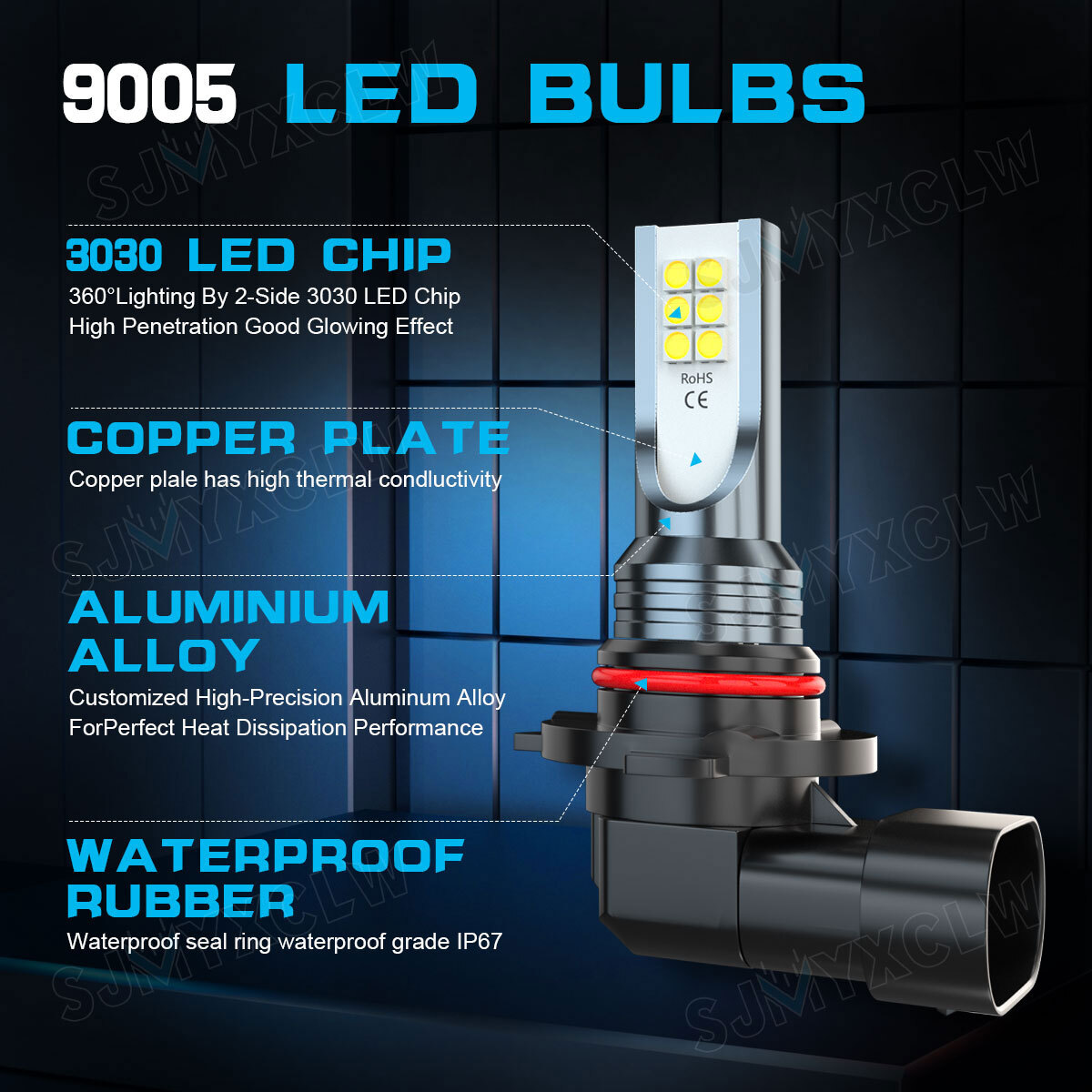 For Ford Explorer Sport Trac 2001-2005 Front LED Headlight & Fog Light Bulbs Kit