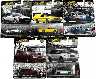 Hot Wheels 2025 Premium Car Culture | Fast Wagons [Set of 5 Cars