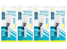 Trim Deluxe Fingernail Clipper with File Professional Quality, Hands 1 ct 4 Pack