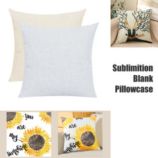 Customizable Heat Transfer Printed Pillowcase Linen Material Beige or White