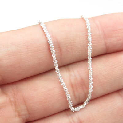 925 Sterling Silver Italy Sparkle Glitter Margarita Twisted 925 Sterling Silver Italy Sparkle Glitter Margarita Twisted