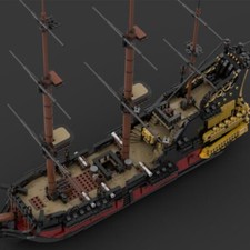 MOC-124924 Queen Anne’s Revenge Ship 4749 pezzi buona qualità e nuovo