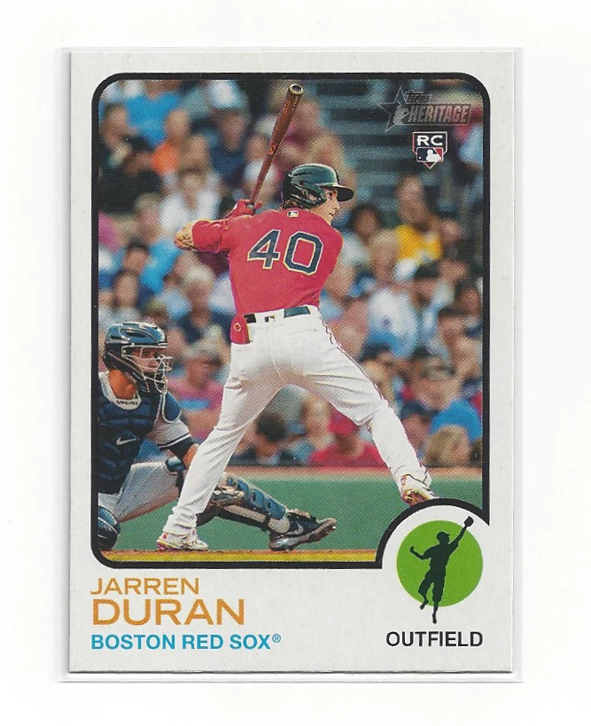 Jarren Duran RC 2022 Topps Heritage #211 Red Sox Rookie OF Retro MLB Card RAW