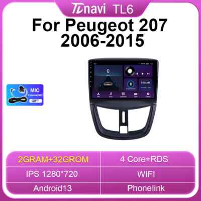 For Peugeot 207 Android Auto Radio Car Multimedia Video Player Stereo Carplay