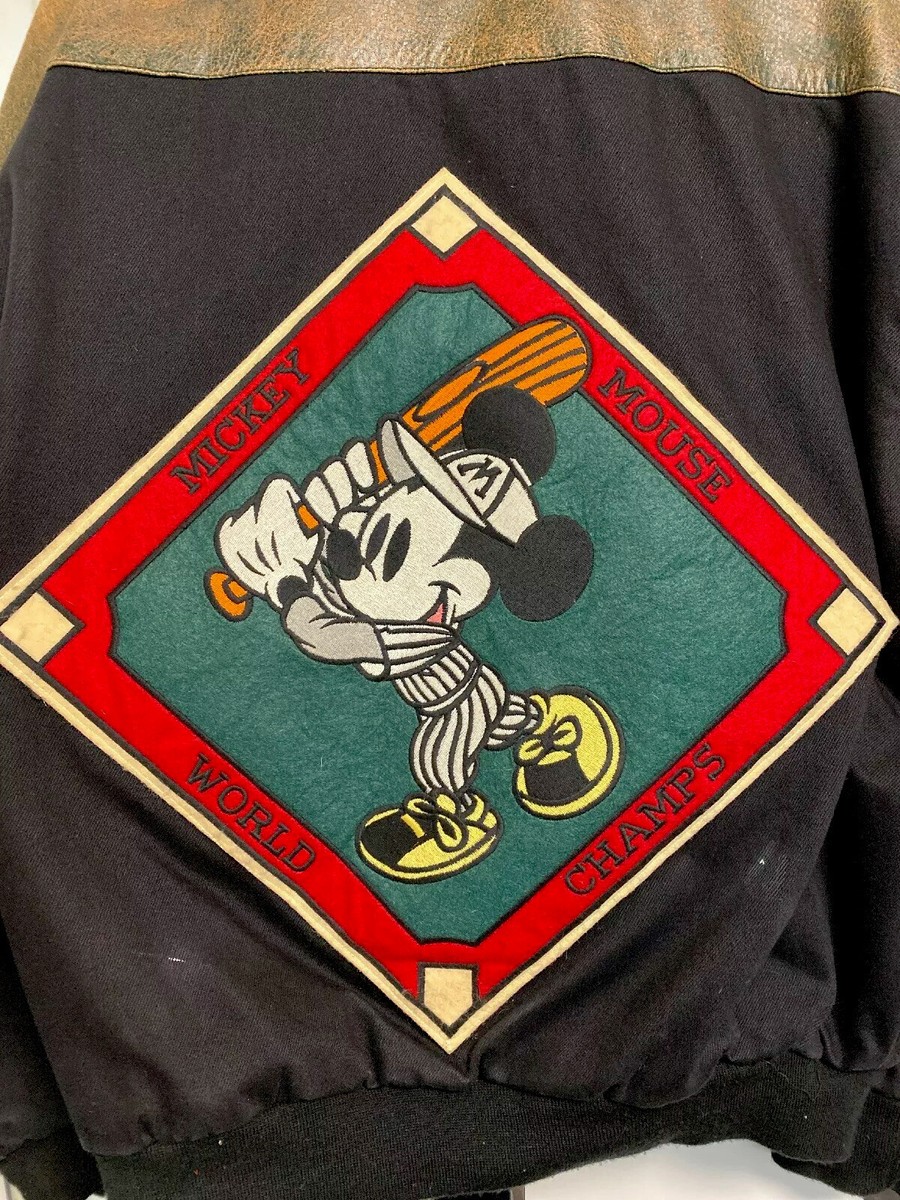 RARE JEFF HAMILTON DISNEY MICKEY MOUSE BASEBALL DIAMOND JACKET