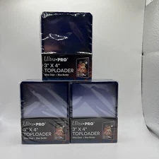 Ultra Pro 3X4 BLUE BORDER Toploaders 35pt 3 Packs of 25 for Standard Sized Cards